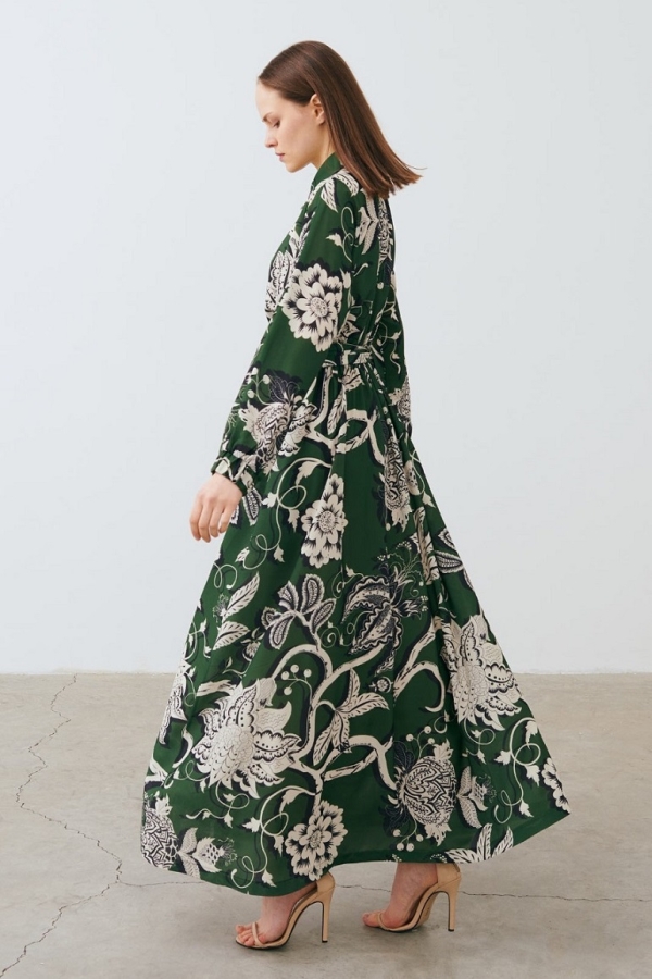 Miori Jolande Elbise Yeşil - Thumbnail