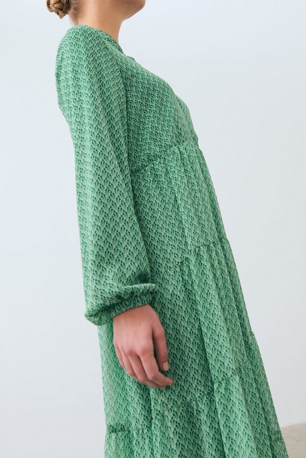 Miori Latina Elbise Yeşil - Thumbnail