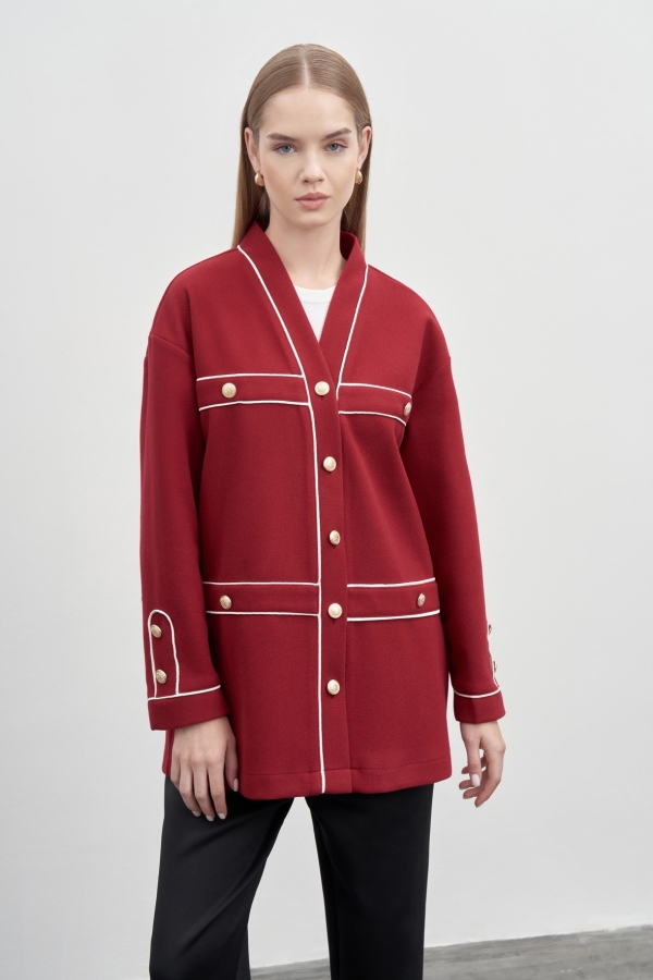 Miori - Miori Margaux Kaşe Kap Bordo