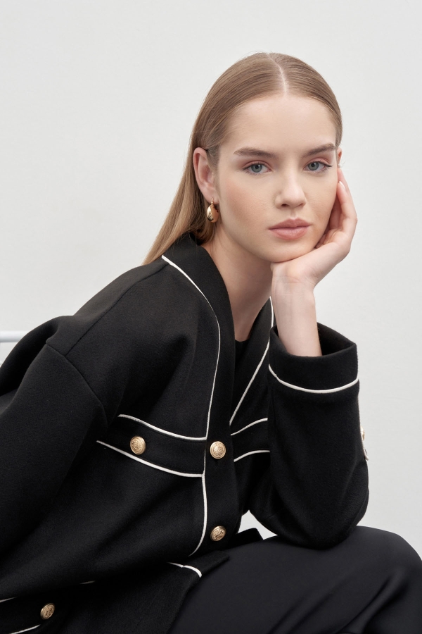 Miori Margaux Kaşe Kap Siyah