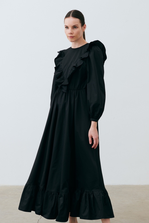 Miori - Miori Marsilya Elbise Siyah
