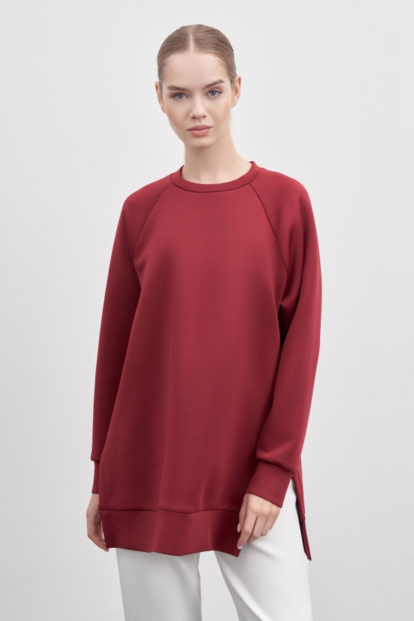 Miori - Miori Sport Puf Sweat Bordo